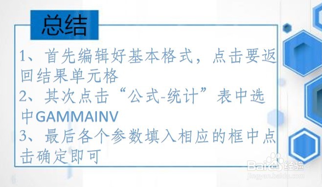 office Excel统计函数讲解:GAMMAINV