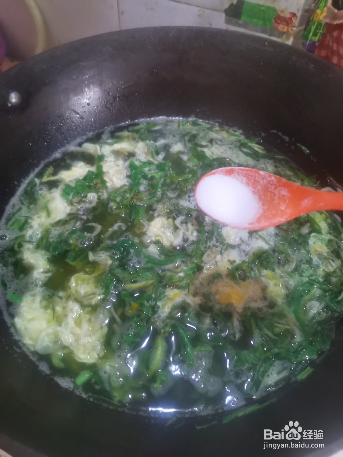 小根菜虾皮蛋花汤
