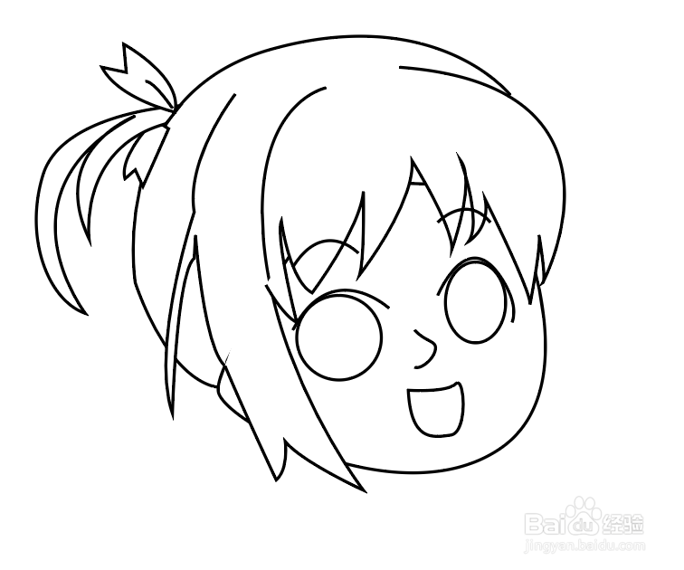 超可爱女生头像简笔画