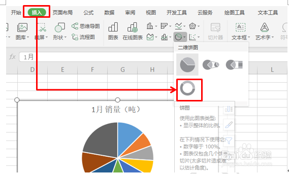 WPS 表格如何做饼图