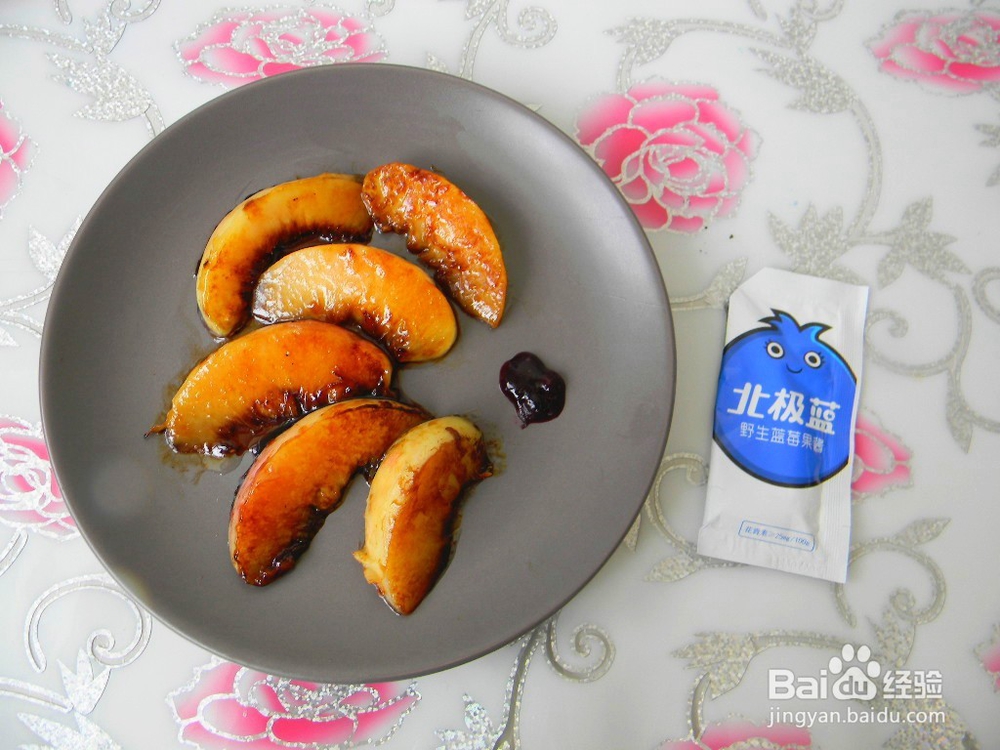 美味水果新吃法——焦糖蜜桃