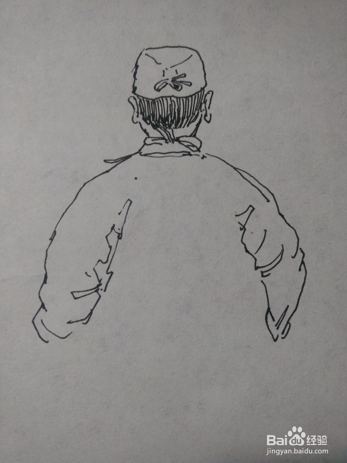 疫情医生背影简笔画