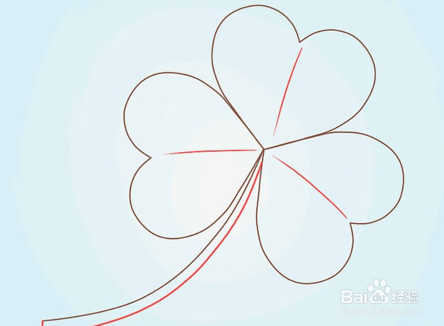 如何画三叶苜蓿草?