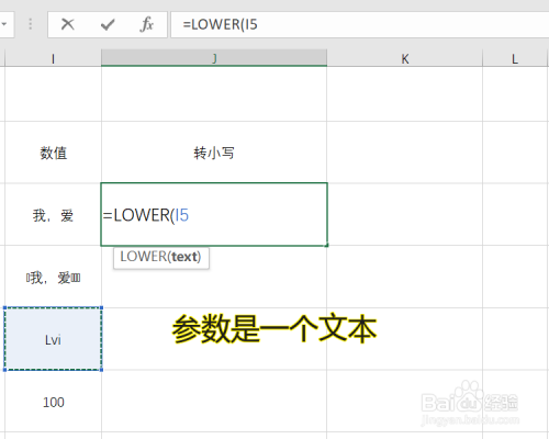 怎么使用Excel公式中的LOWER函数