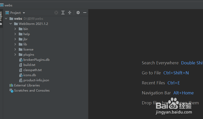 WebStorm 2021.1.2怎么关闭通用文件标题