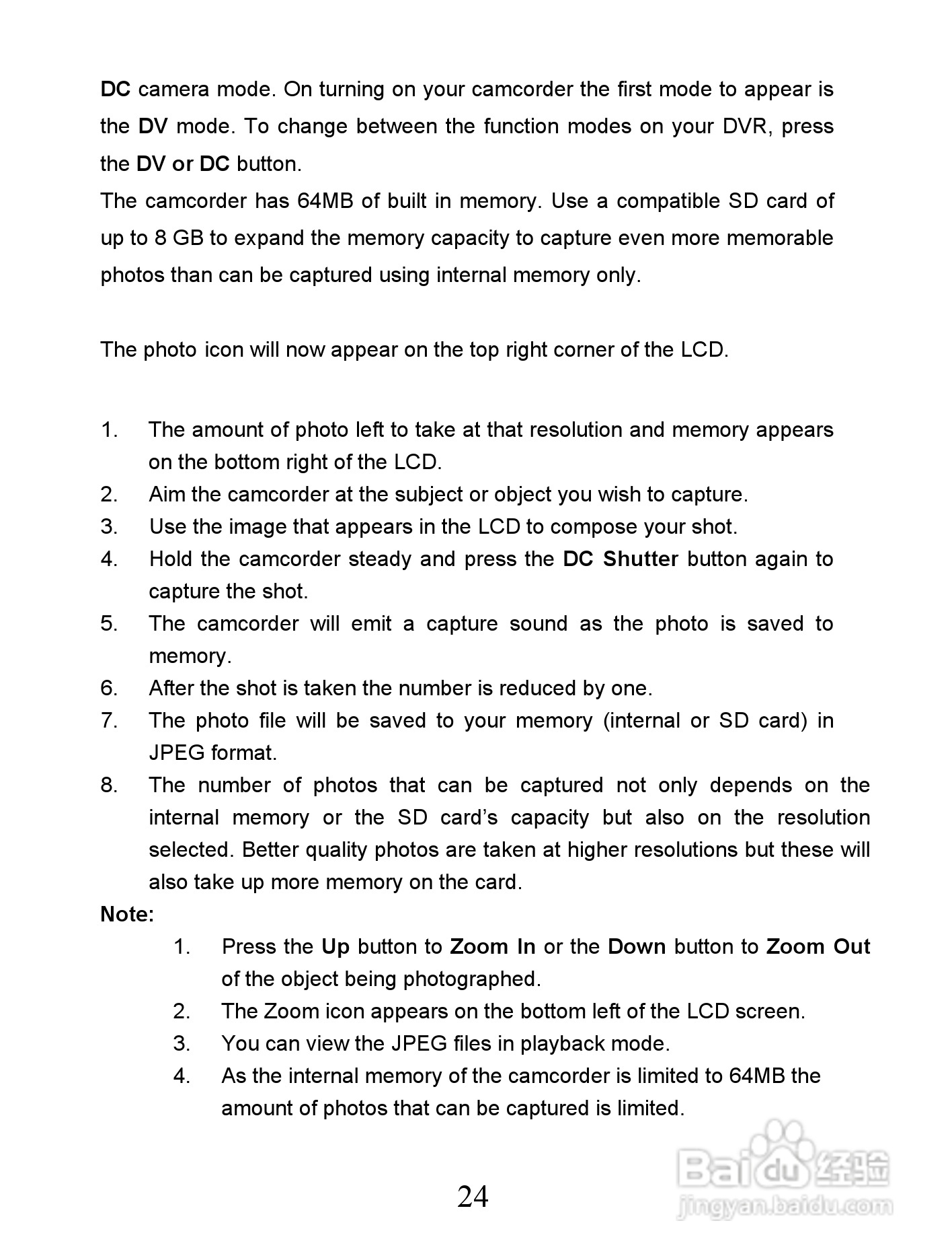威达Vivitar DVR 850W数码摄像机使用说明书:[3]