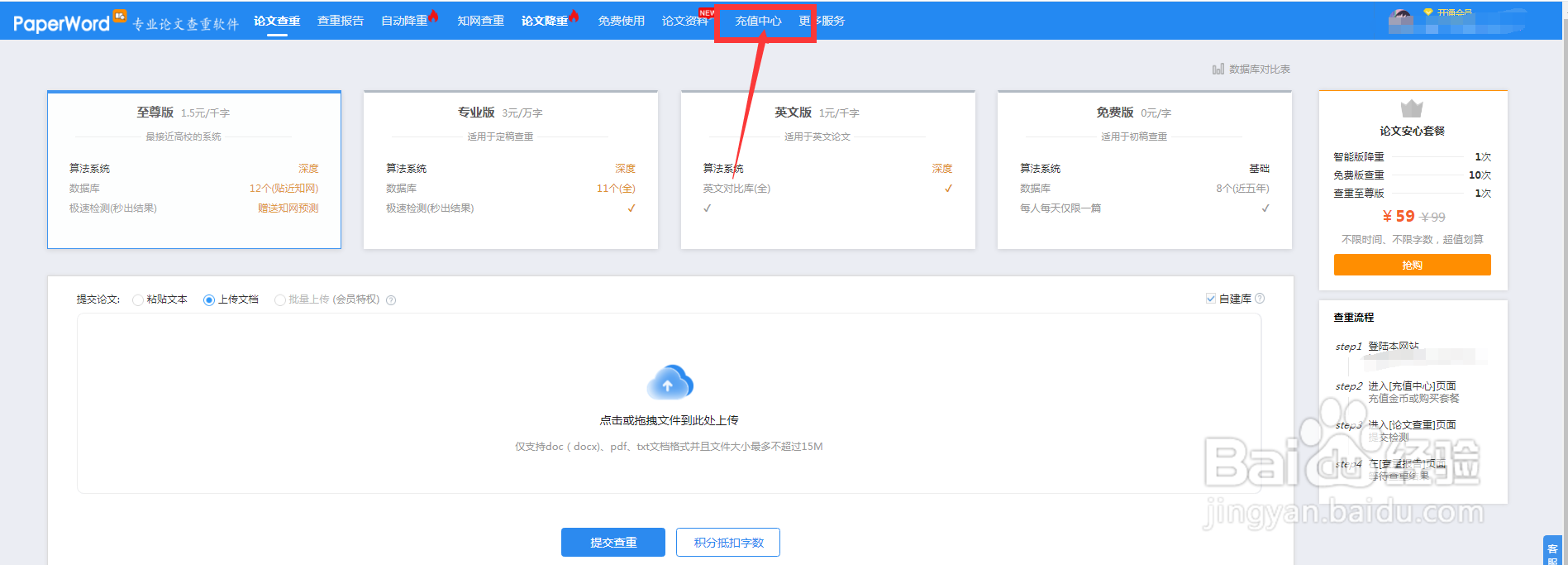 PaperWord官网如何自定义充值金额