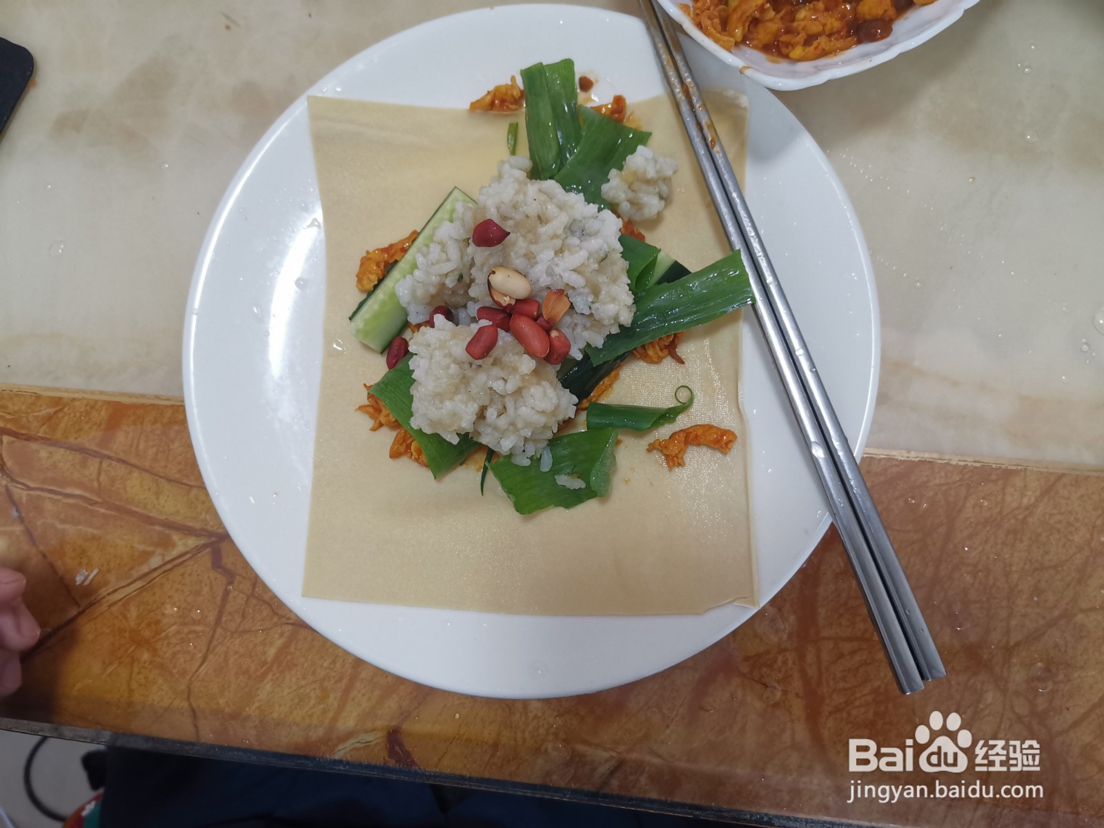 干豆腐拌饭卷