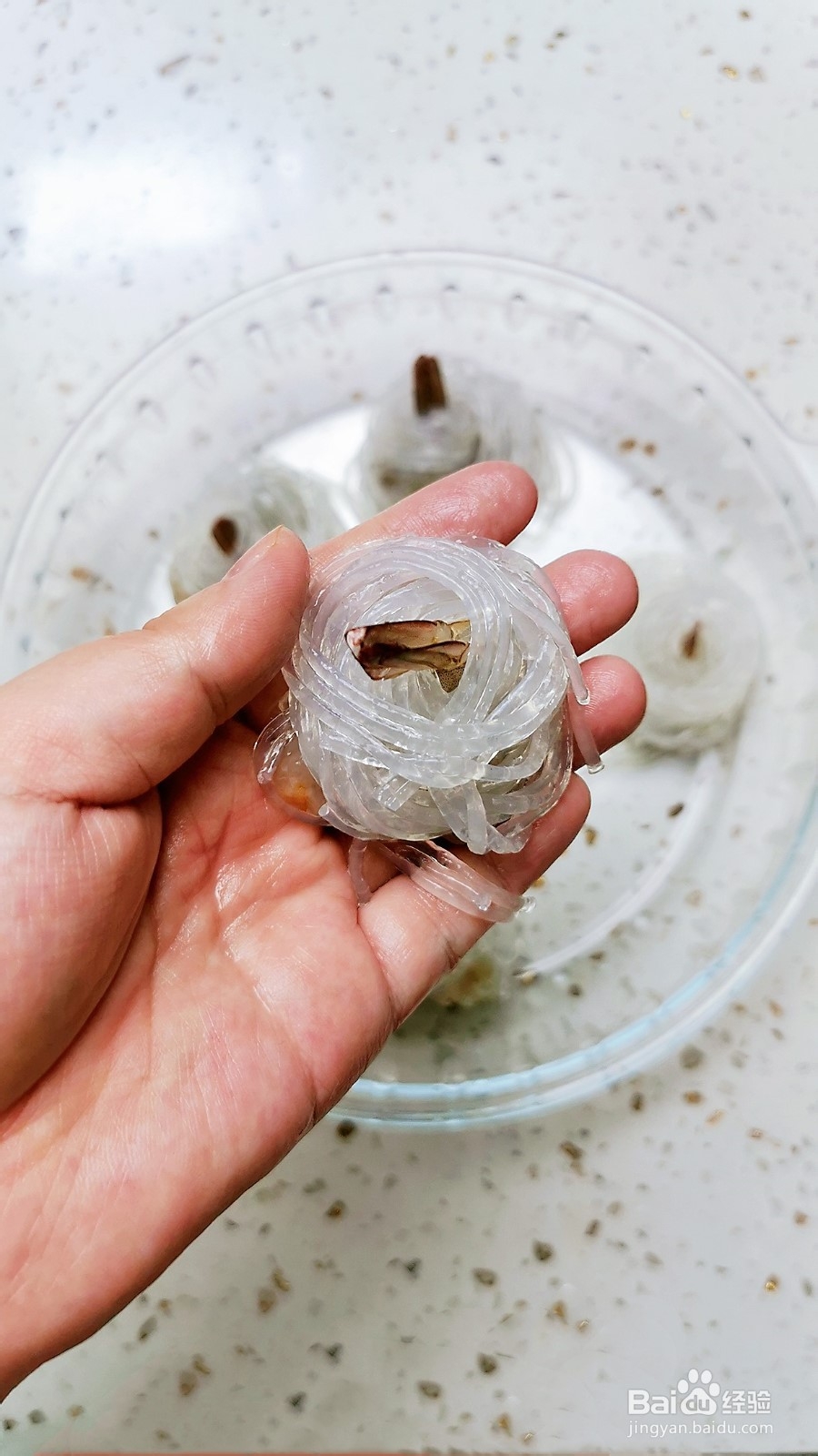 蒜蓉粉丝蒸虾的步骤