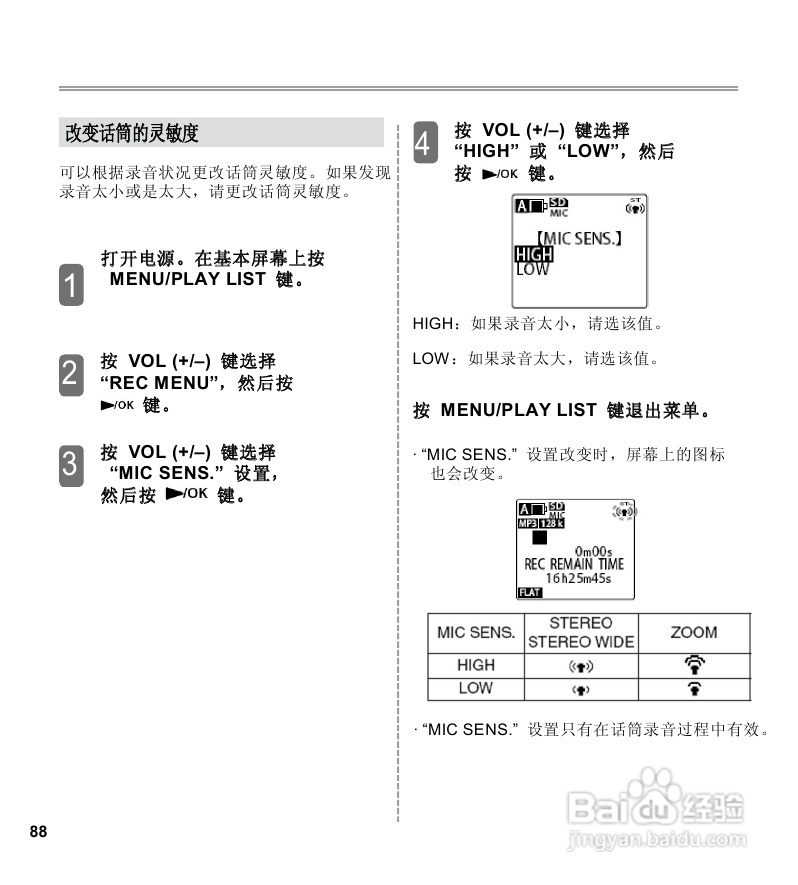 三洋ICR-EH800D数字式录音笔使用说明手册:[5]