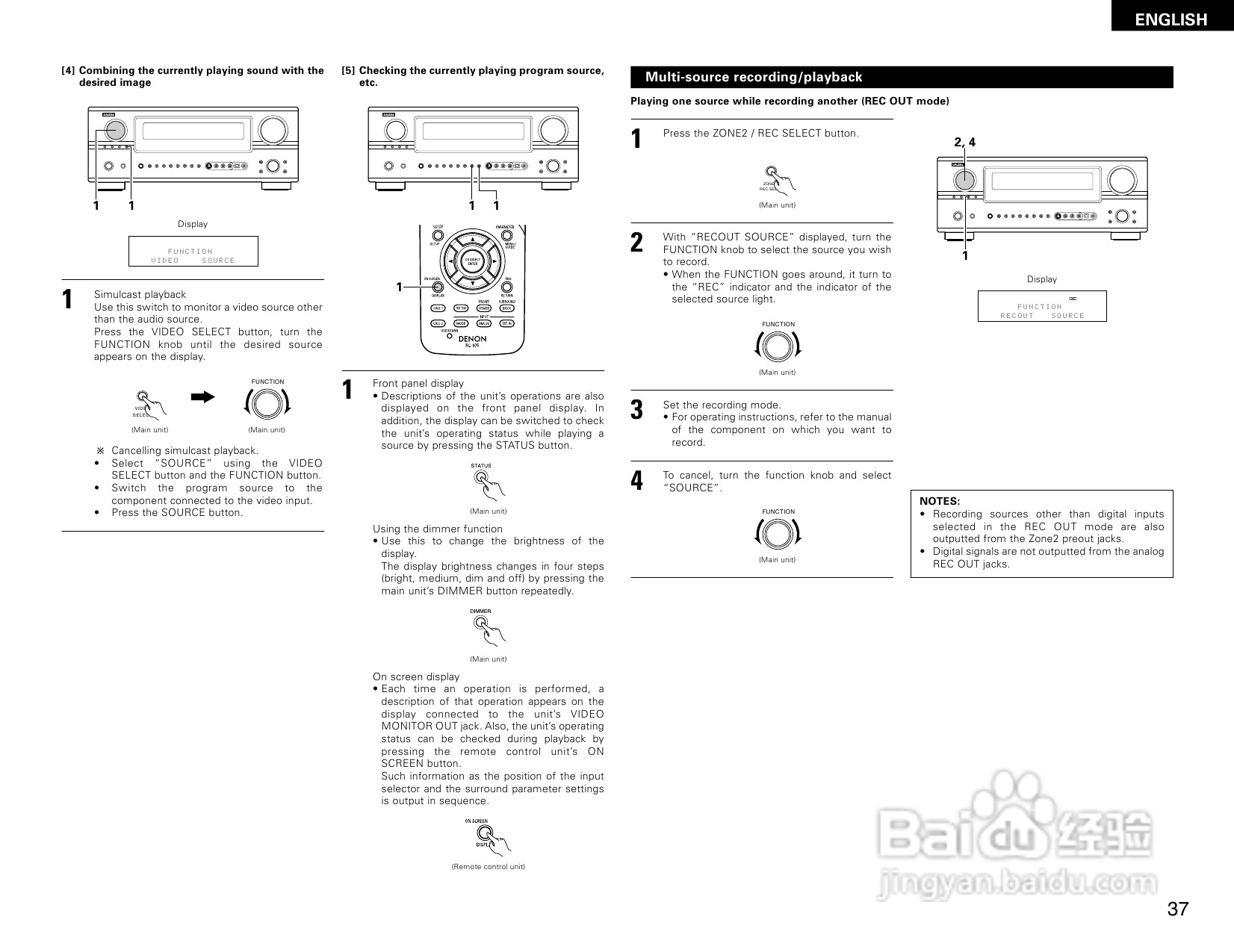 DENON AVR-2805收音环绕扩音机操作说明书:[2]