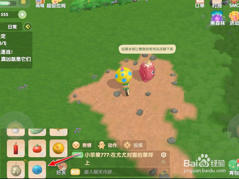 摩尔庄园水球怎么用