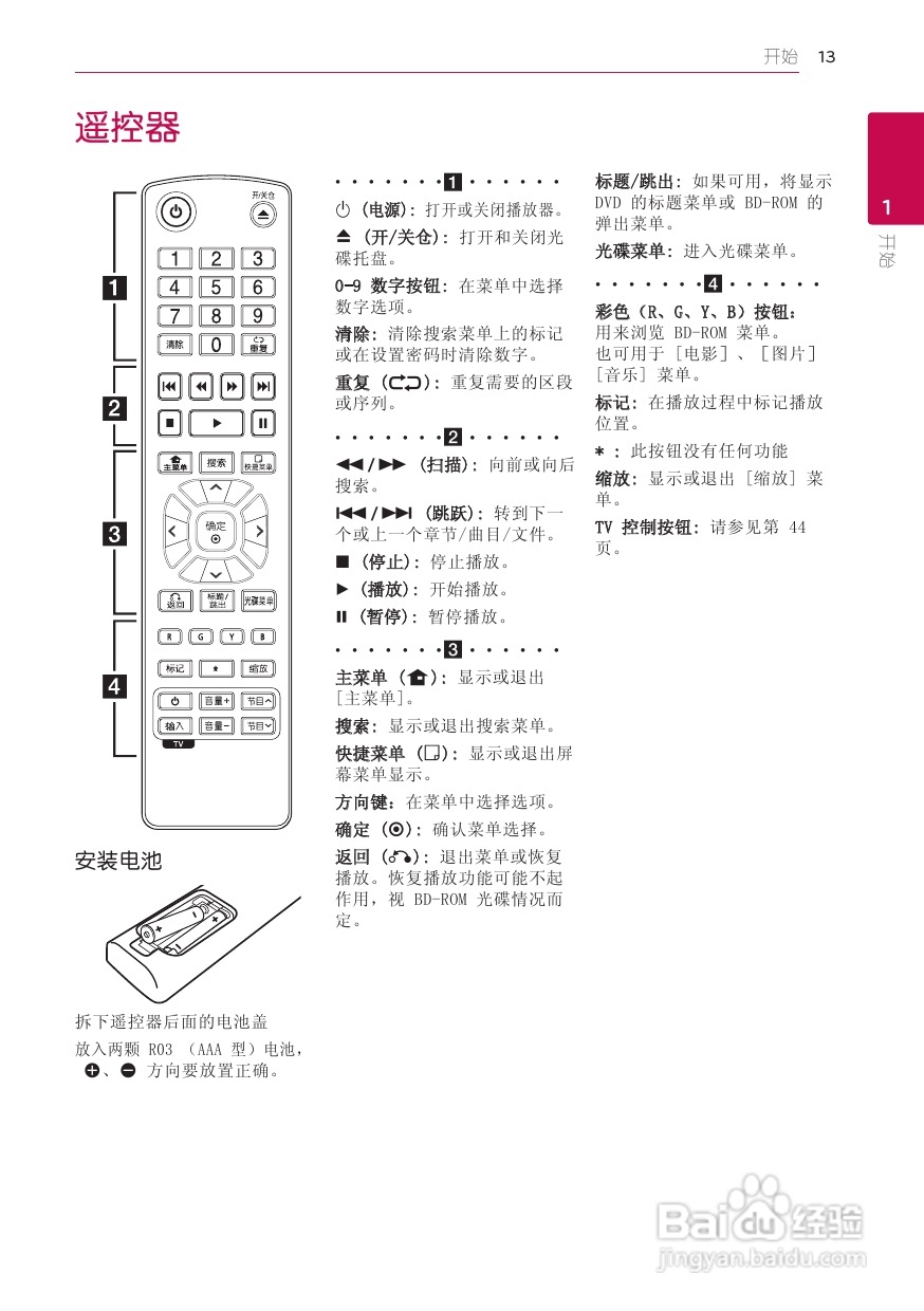 LG BD660蓝光播放器使用说明书:[1]