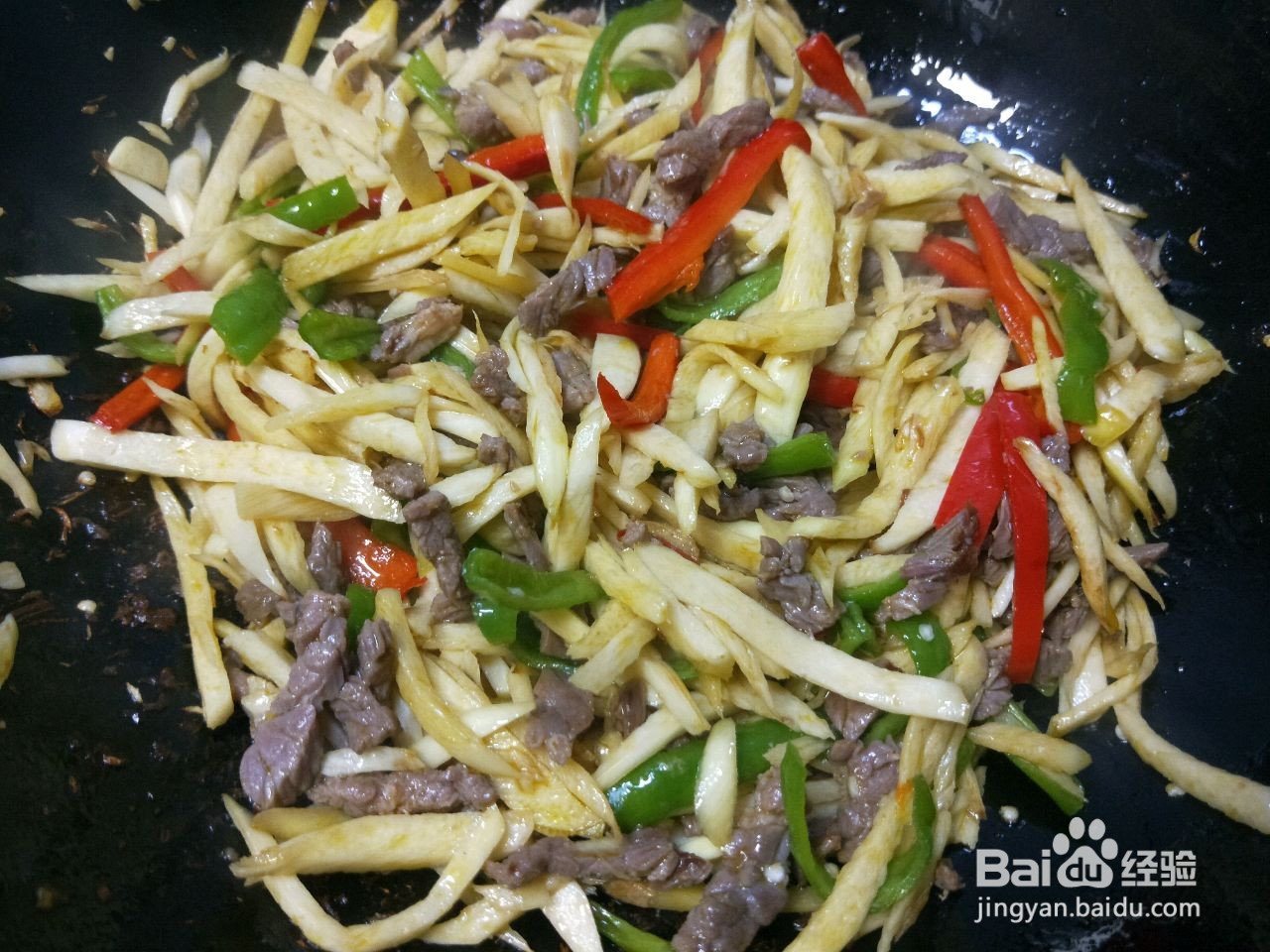 茭白炒牛肉的做法