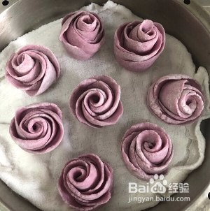 紫薯玫瑰花馒头