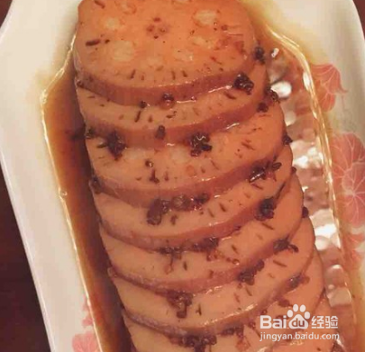 家庭版紫米桂花莲藕的做法