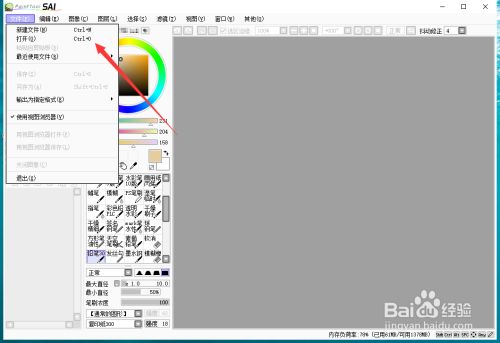 Sai2怎么把图片导入图层 百度经验