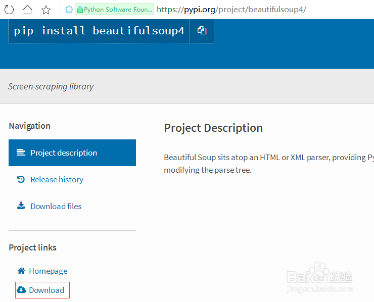 Python3.4-安装beautifulsoup4 4.4.1