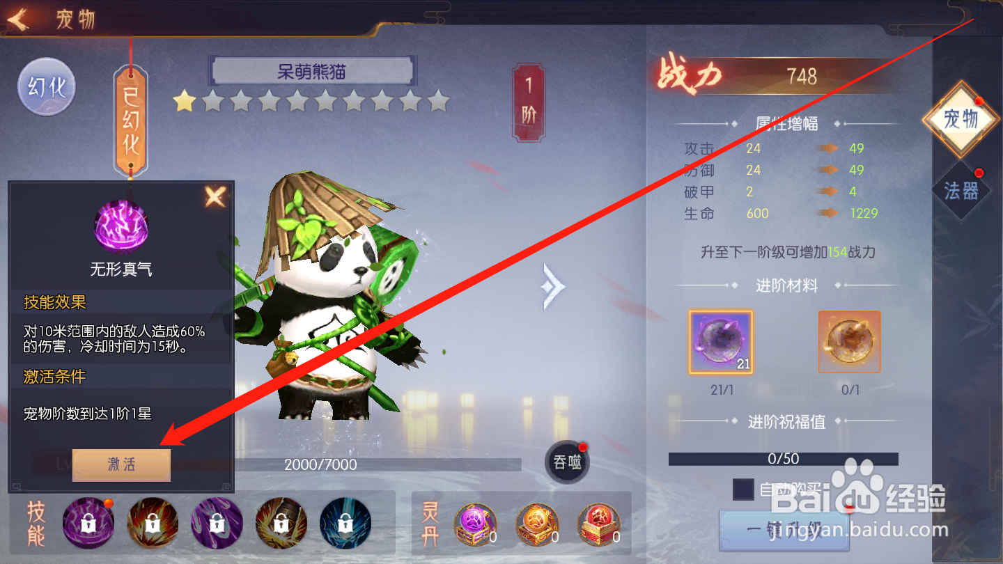 侠客少年行如何激活宠物技能