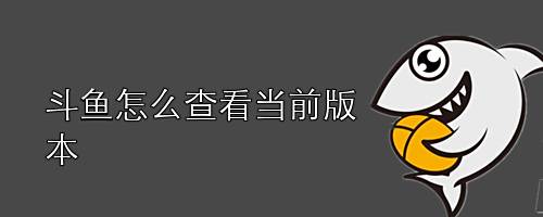 斗鱼怎么查看当前版本