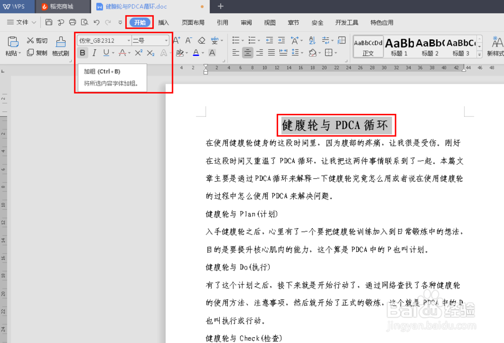如何在WPS文档中调整文档格式做到美观