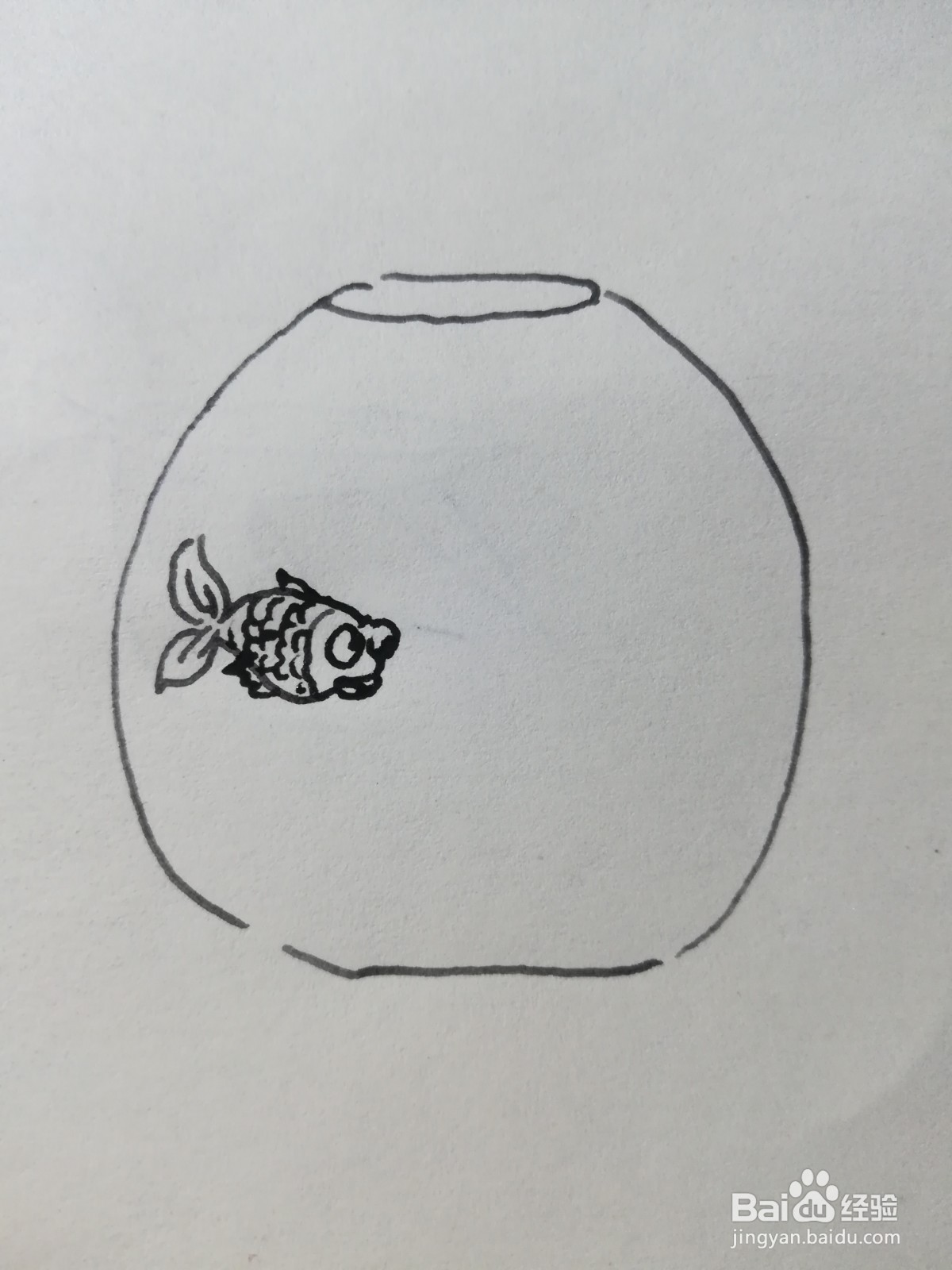 怎么画鱼缸简笔画