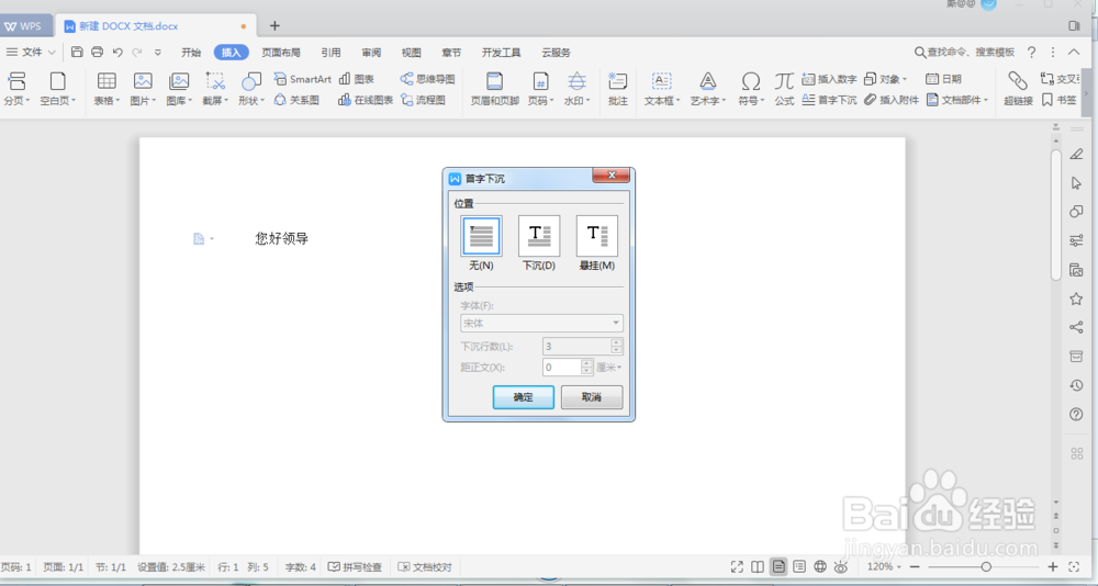 WPS如何设置首字下沉效果