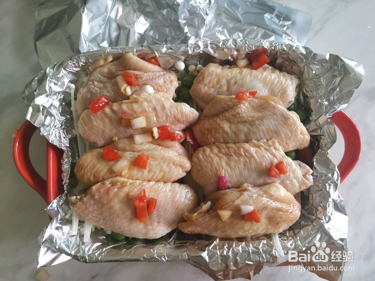 蒜香金针菇蒸鸡翅