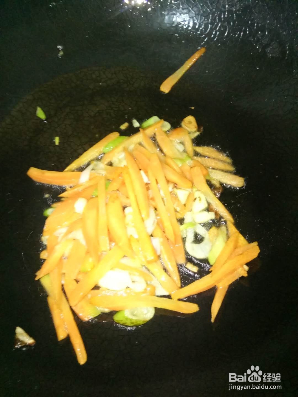 花菜茭白炒胡萝卜 素食主义