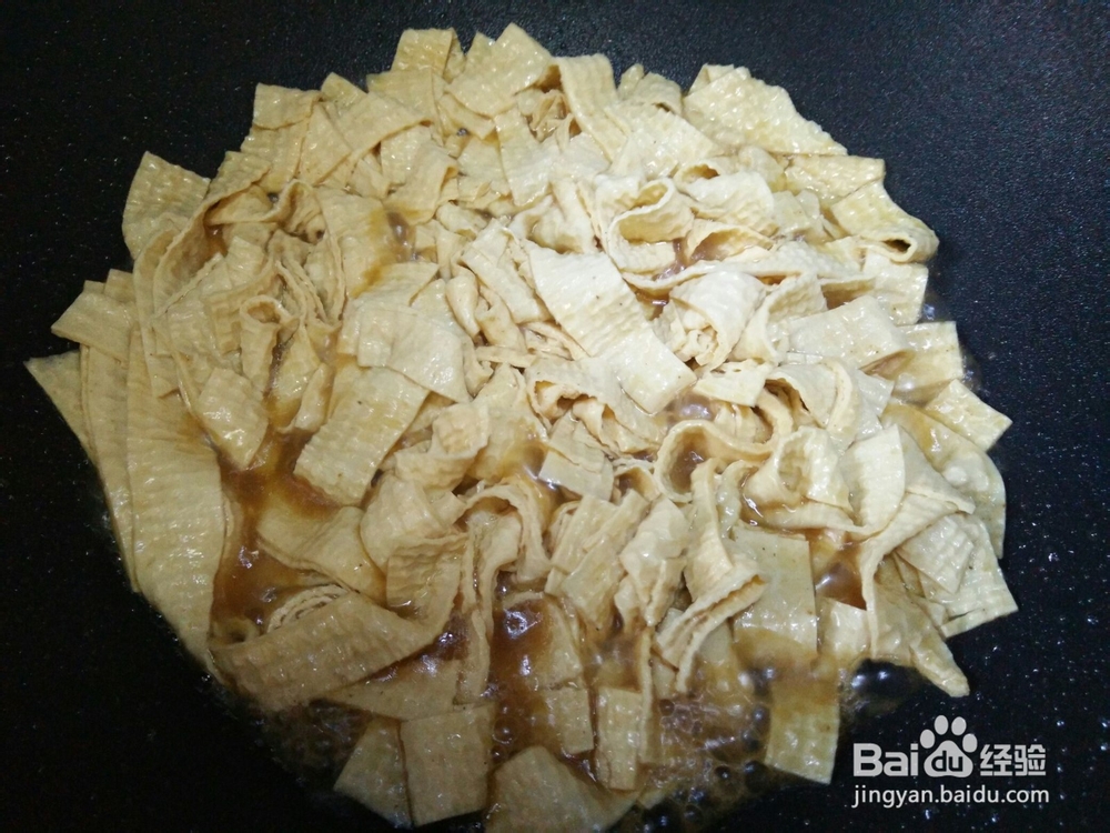 韭菜炒厚豆腐皮的制作方法