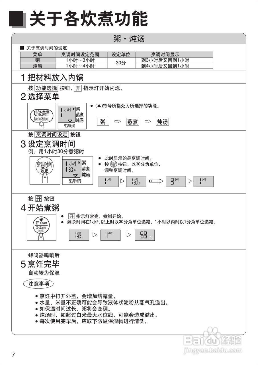 松下SR-CMA18电饭煲使用说明书