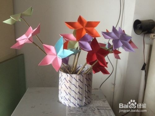 手工制作 最简单纸花折法 百度经验 手工制作 最简单纸花折法 百度经验