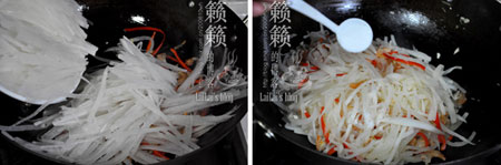 小儿补钙铁锌硒虾干炒萝卜丝的做法