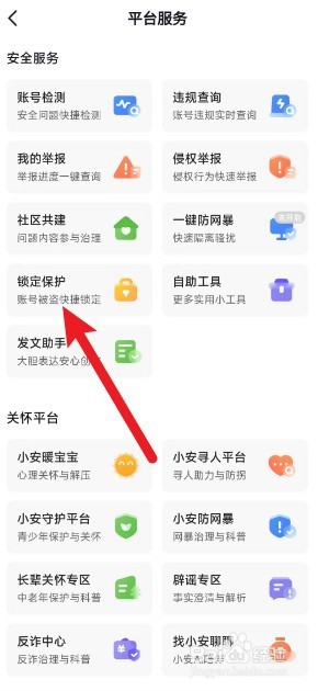 怎么打开抖音app上的锁定保护