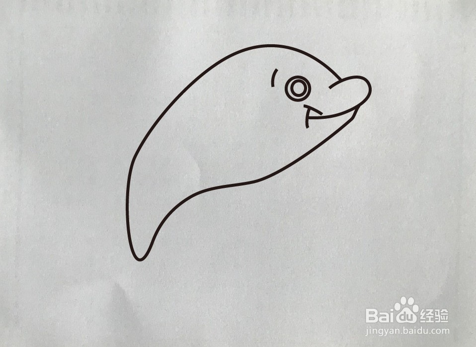 如何画小海豚简笔画