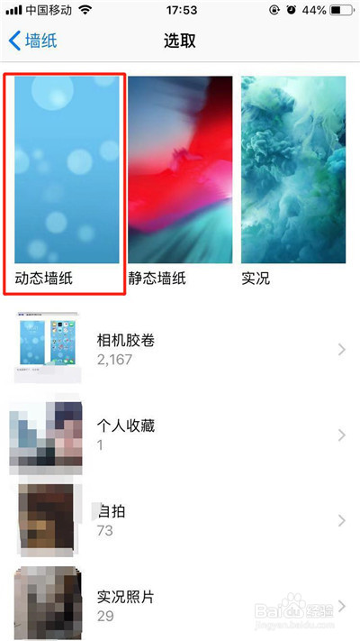 iPhone设置动态壁纸的操作流程