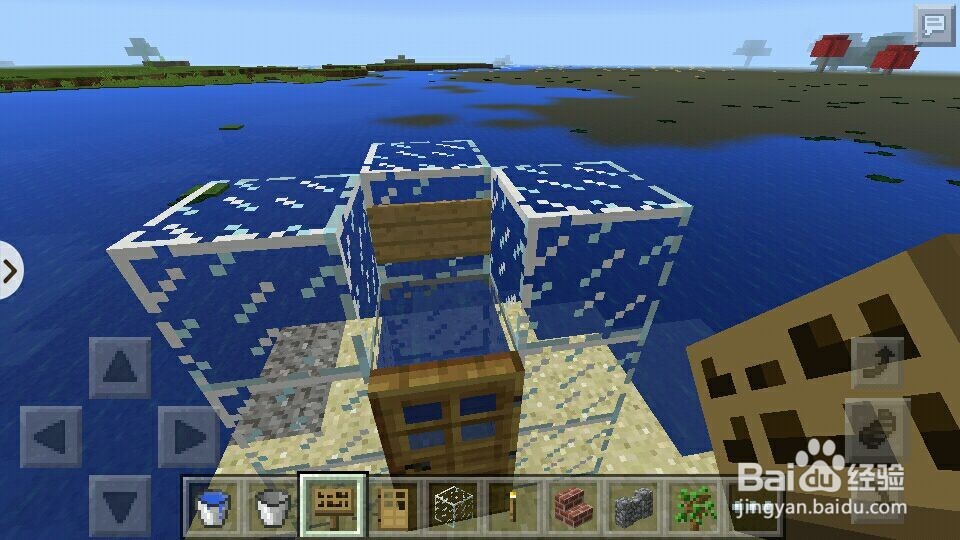 我的世界手机版怎样做水电梯