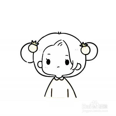 水果女孩的简笔画