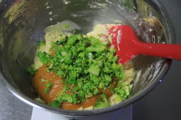 西兰花南瓜小蛋糕