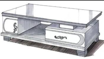 家具设计之茶几家具手绘效果图表现