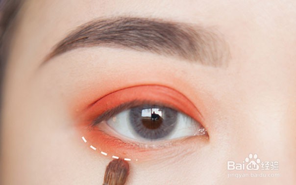 单色眼影的画法步骤图
