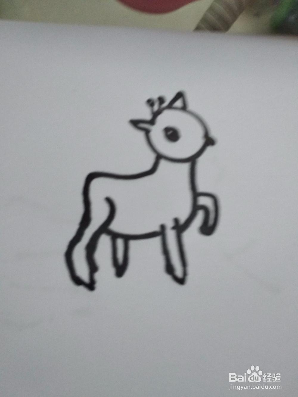萌萌小鹿简笔画