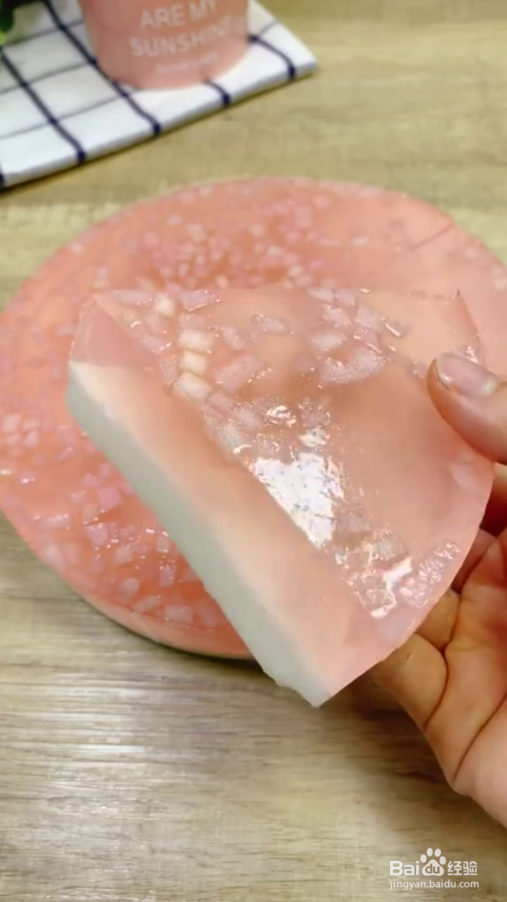 如何制作粉嫩Q弹的蜜桃果冻？