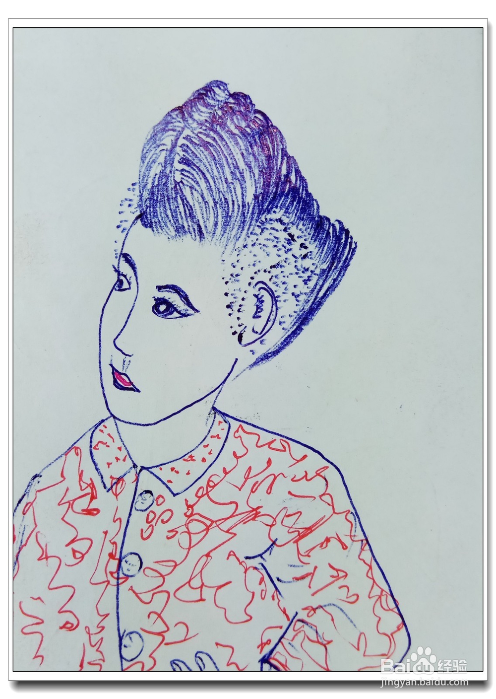 怎样画简笔画“发型展示”？