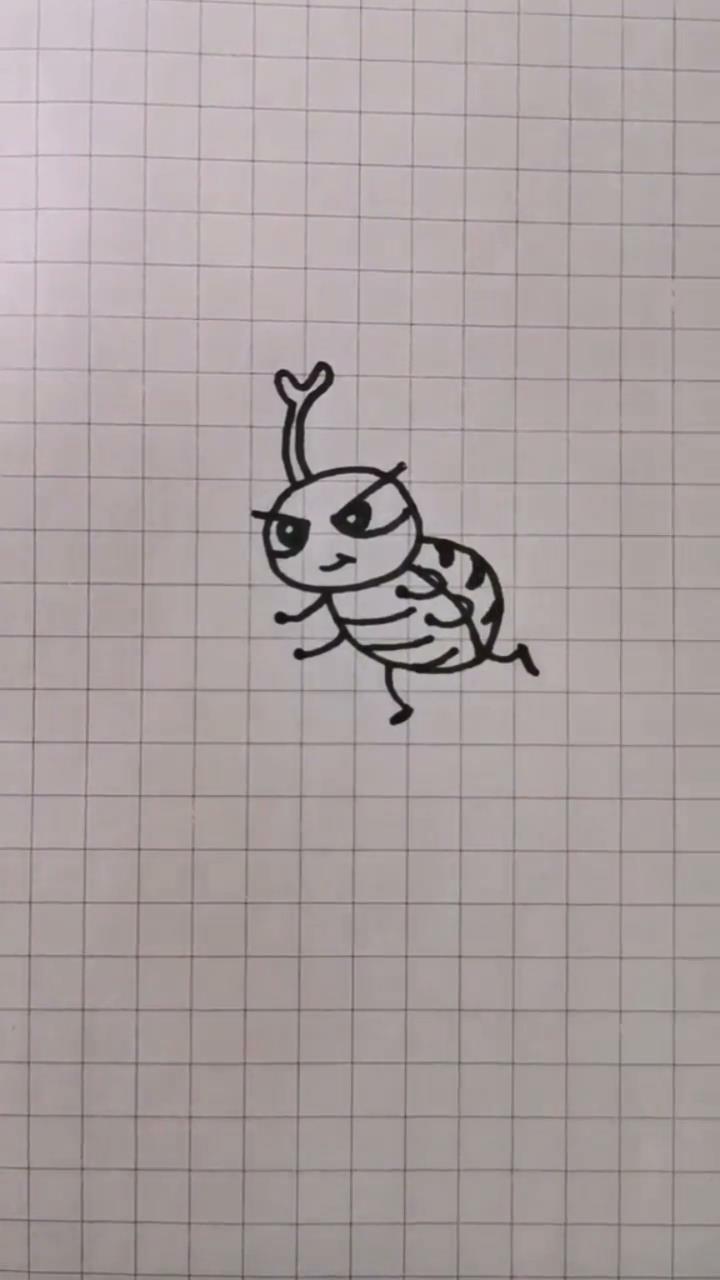 甲壳虫简笔画怎么画