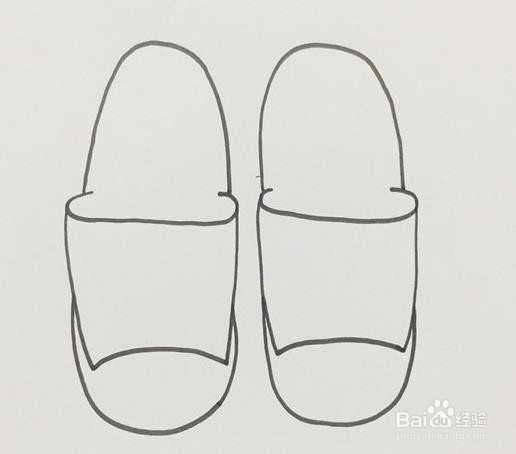 儿童画如何画一双拖鞋