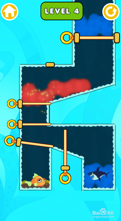 Fish Rescue Pull The Pin的Level 4怎样通过