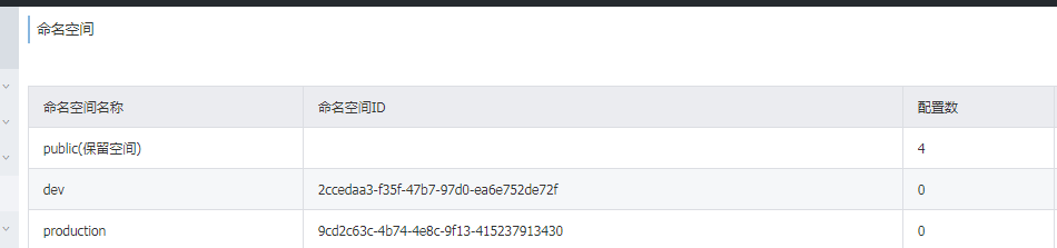 如何使用nacos增加命名空间
