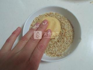 芝麻红薯豆沙饼