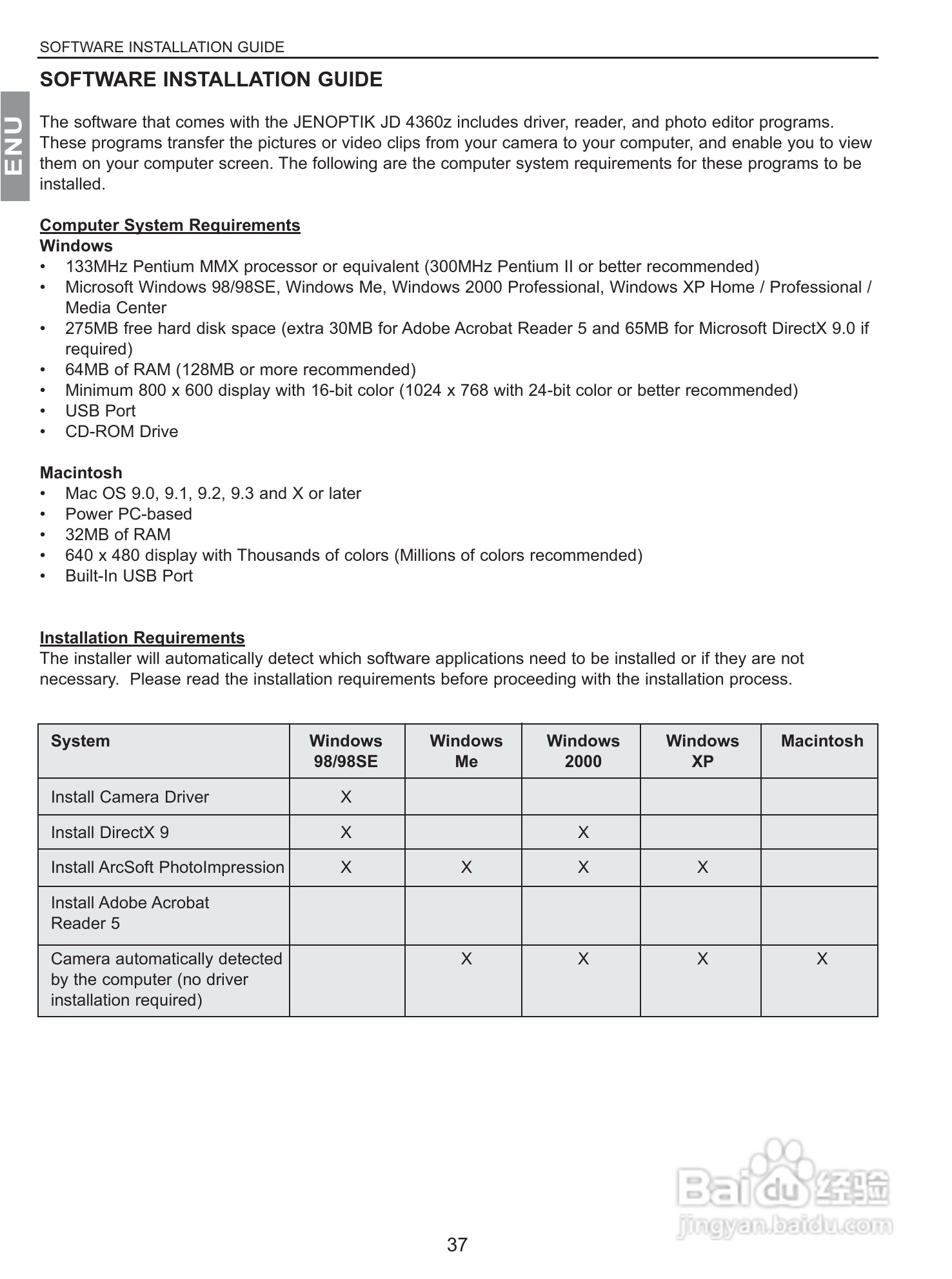JENOPTIK JD 4360z数码相机说明书:[4]